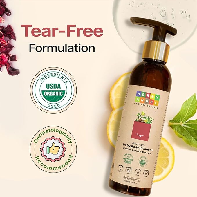 Herby Angel Ultra Gentle Body Cleanser for Babies and Kids - 200 ml