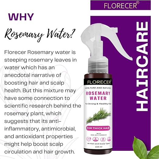 Florecer Rosemary Water Spray For Hair Growth - 110 ml