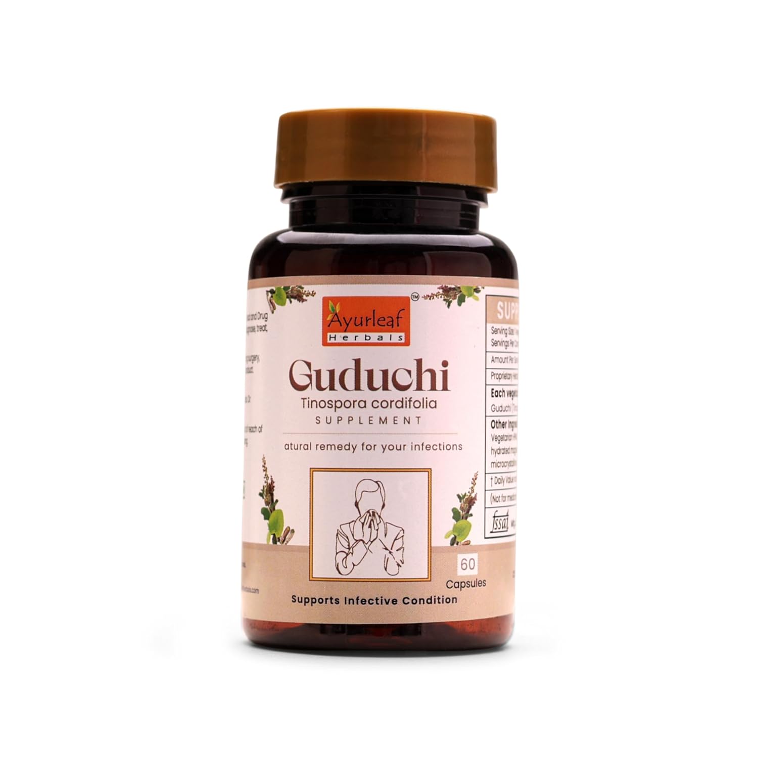 Ayurleaf Herbals Guduchi Capsule - 60 Caps