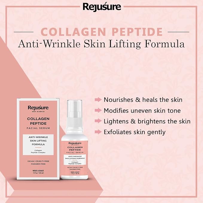 Rejusure Collagen Peptide Face Serum - 30 Ml | Pack of 2