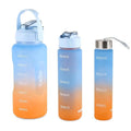 Cello All Day Water Bottle Set - Sky Blue & Orange 3 pcs