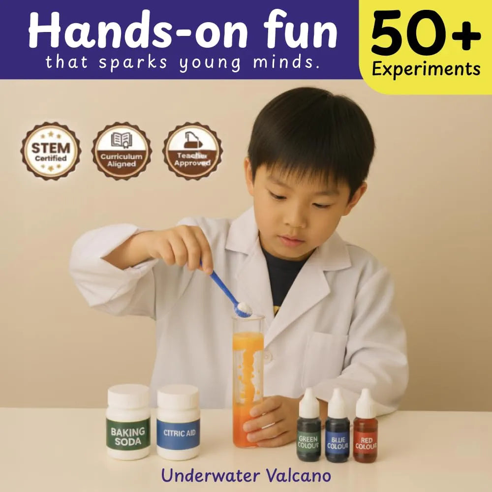 PW Girls Science Kit: 50+ Science Experiments Kit Including DIY Nail Art, Personalised Jewellery Educational Toy for Kids 4+ Year Old