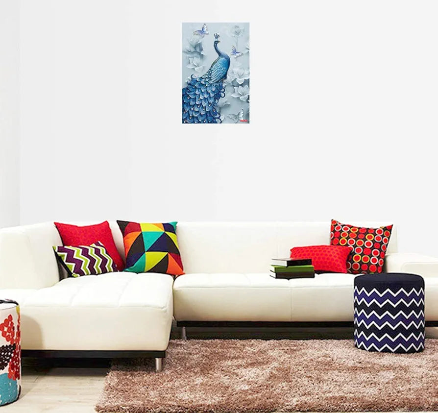 Rangoli Peacock Wall Sticker 12x18 Sheet – Elegant Self Adhesive Design-4