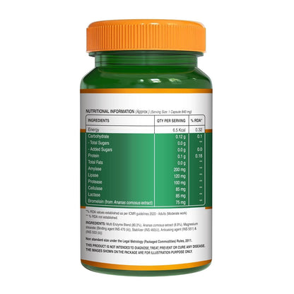 Pure Nutrition Digestive Enzymes with Bromelain Veg Capsules