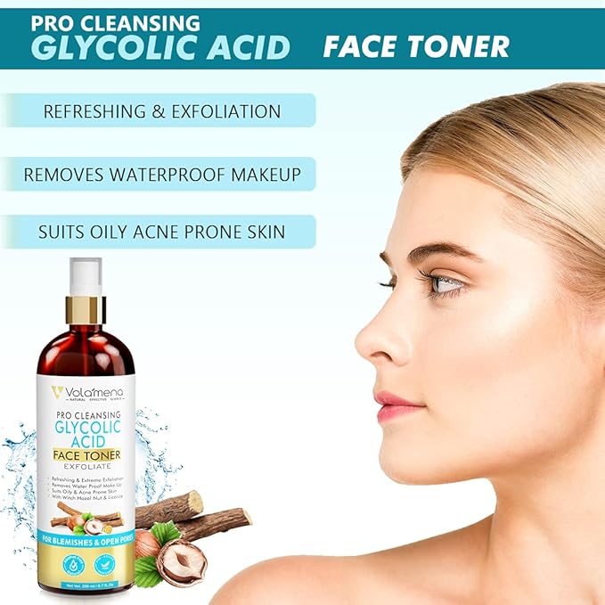 Volamena Pro Clear Glycolic Acid Face Toner For Glowing Skin - 200 ml