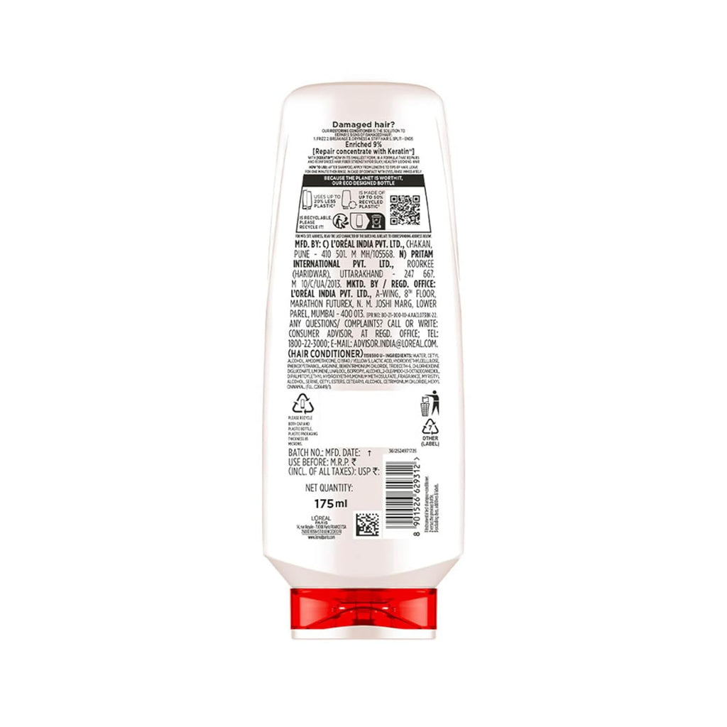 L'Oreal Paris Total Repair 5 Conditioner For Damaged and Weak Hair Powered by Keratin XS Technology,175ml