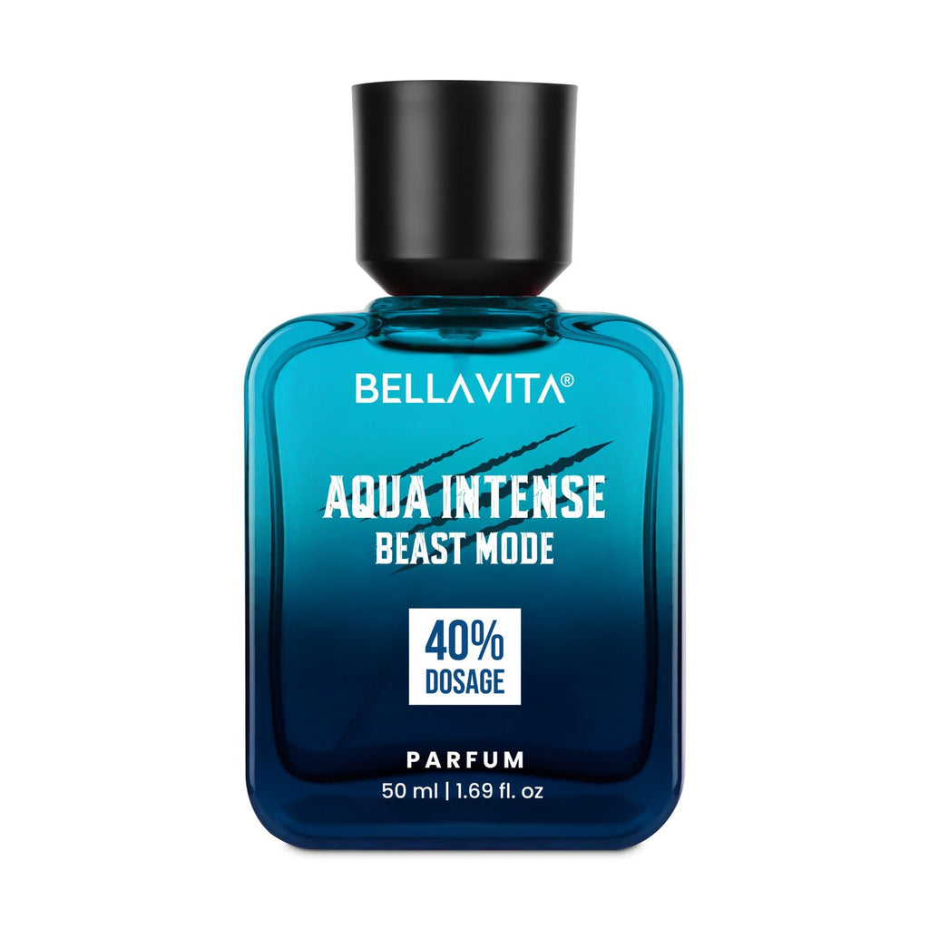 BELLAVITA Aqua Intense 50ml Parfum | Beast Mode | Perfume for Man | 40% Oil Concentration | Citrus & Woody Scent | Premium Perfume for Men