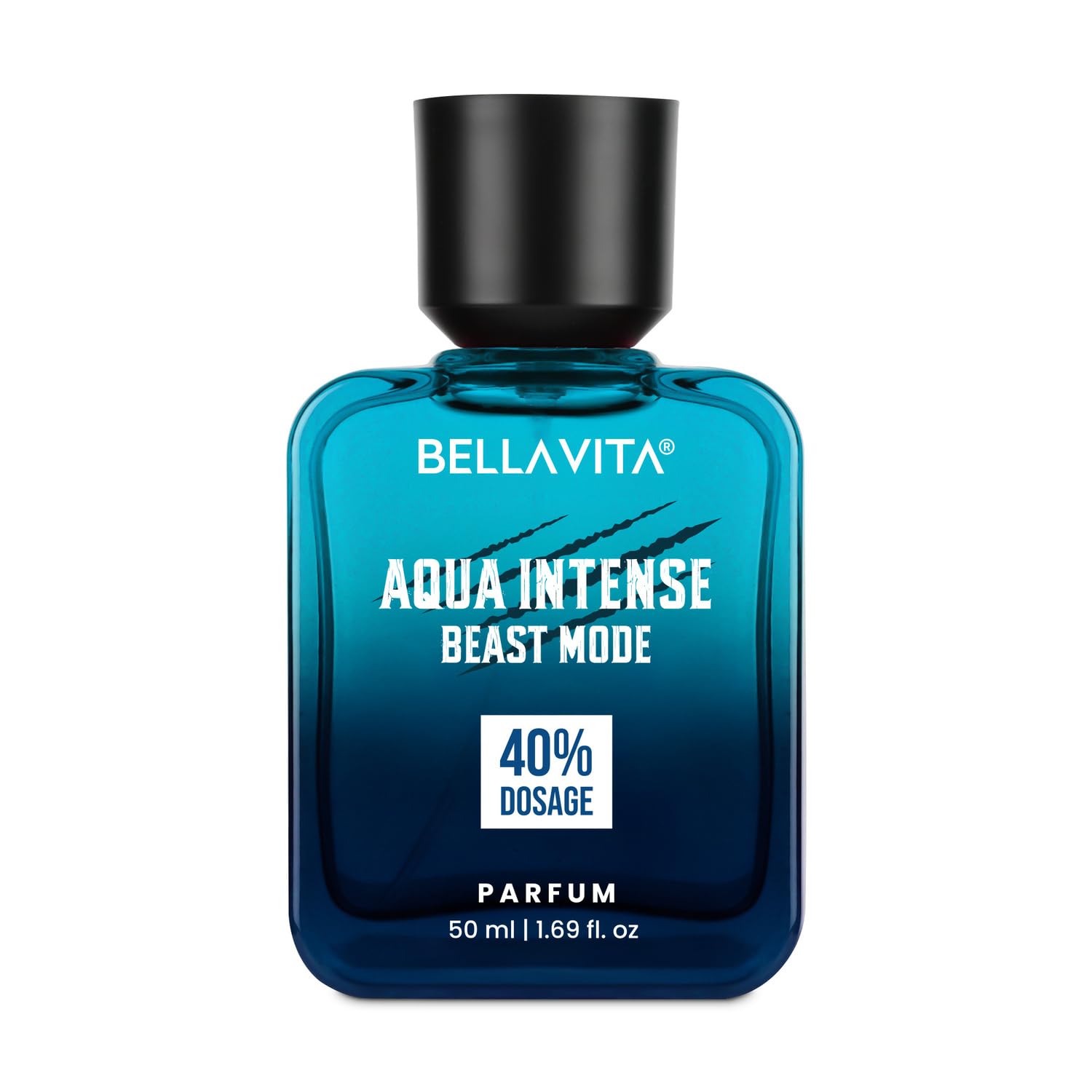 BELLAVITA Aqua Intense 50ml Parfum | Beast Mode | Perfume for Man | 40% Oil Concentration | Citrus & Woody Scent | Premium Perfume for Men