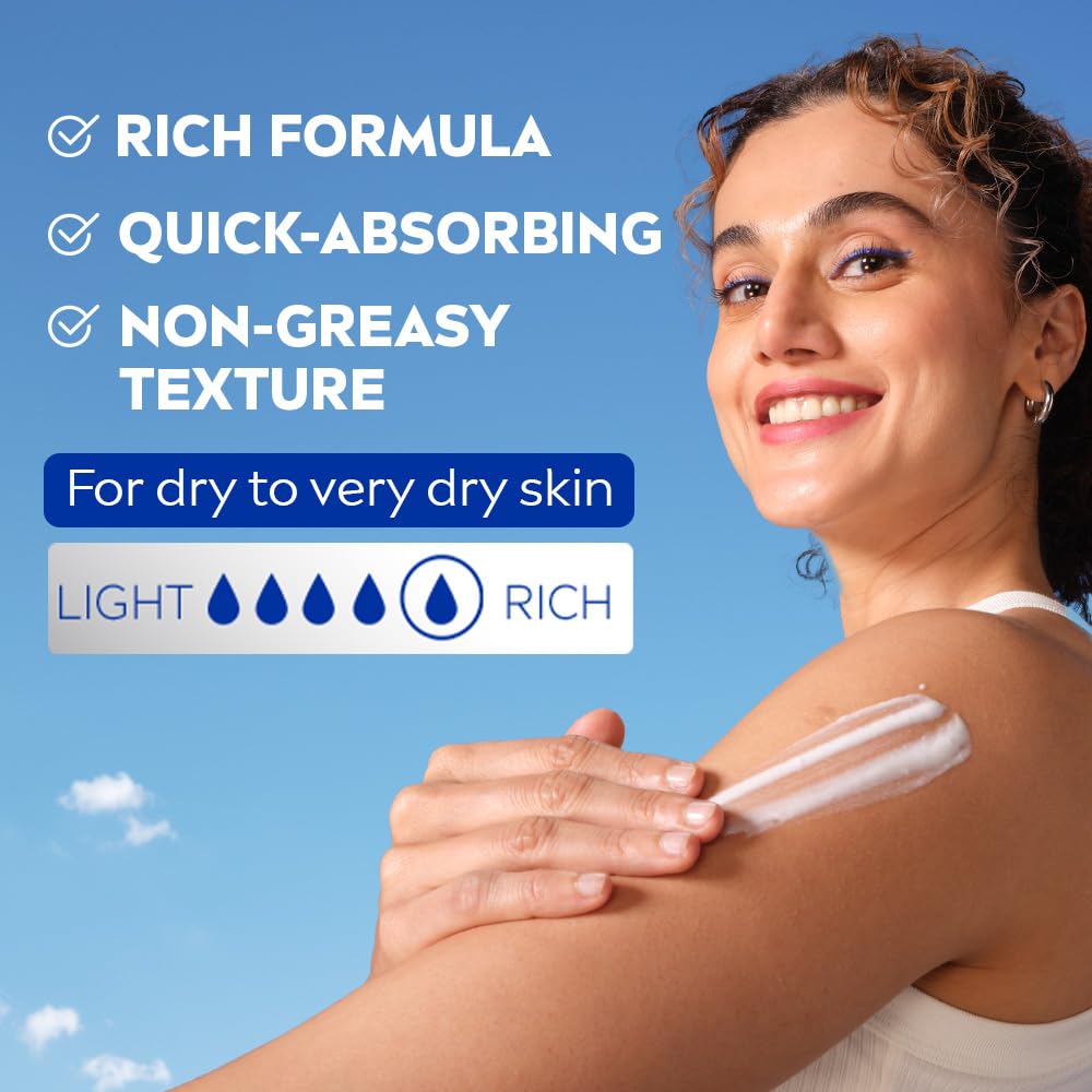NIVEA Nourishing Body Milk 120ml Body Lotion with Deep Moisture Serum | 48 H Moisturization | With 2X Almond Oil | Smooth and Healthy Looking Skin |For Very Dry Skin