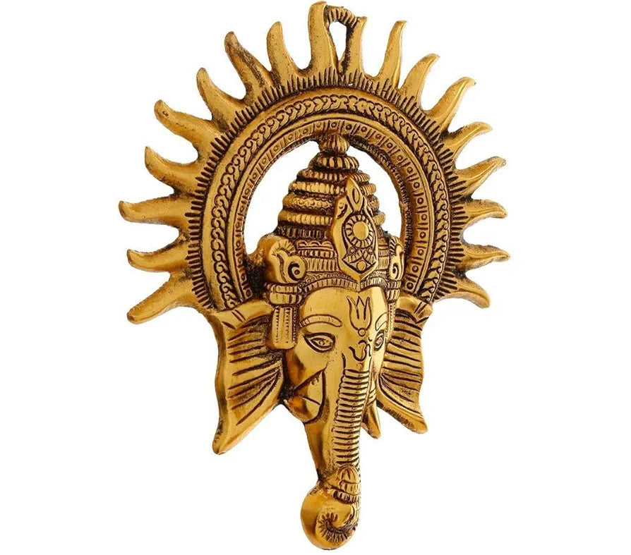 Chhariya Crafts Metal Ganesh Wall Hanging  Showpieces- 22 Cm