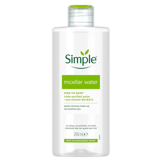 Simple Kind To Skin Micellar Cleansing Water 200 ml | Gently Removes Make-Up & Hydrates | For All Skin Types