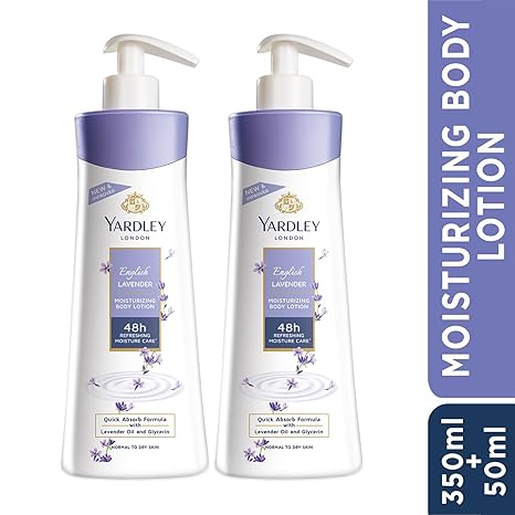 Yardley London English Lavender Moisturizing Body Lotion - 350 ml (Pack of 2)