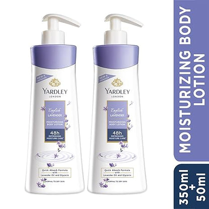 Yardley London English Lavender Moisturizing Body Lotion - 350 ml (Pack of 2)