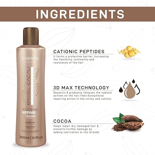 Cadiveu Brasil Cacau Extreme Repair Shampoo - 300 ml