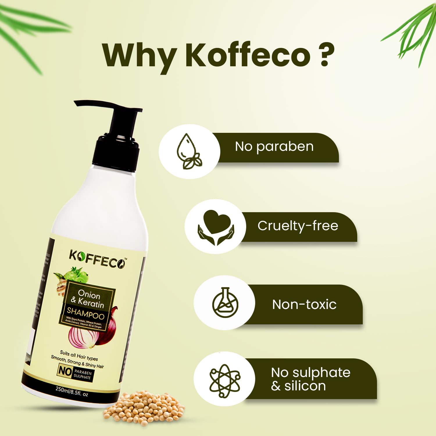 Koffeco Onion Shampoo for Hair Growth - 250 ml