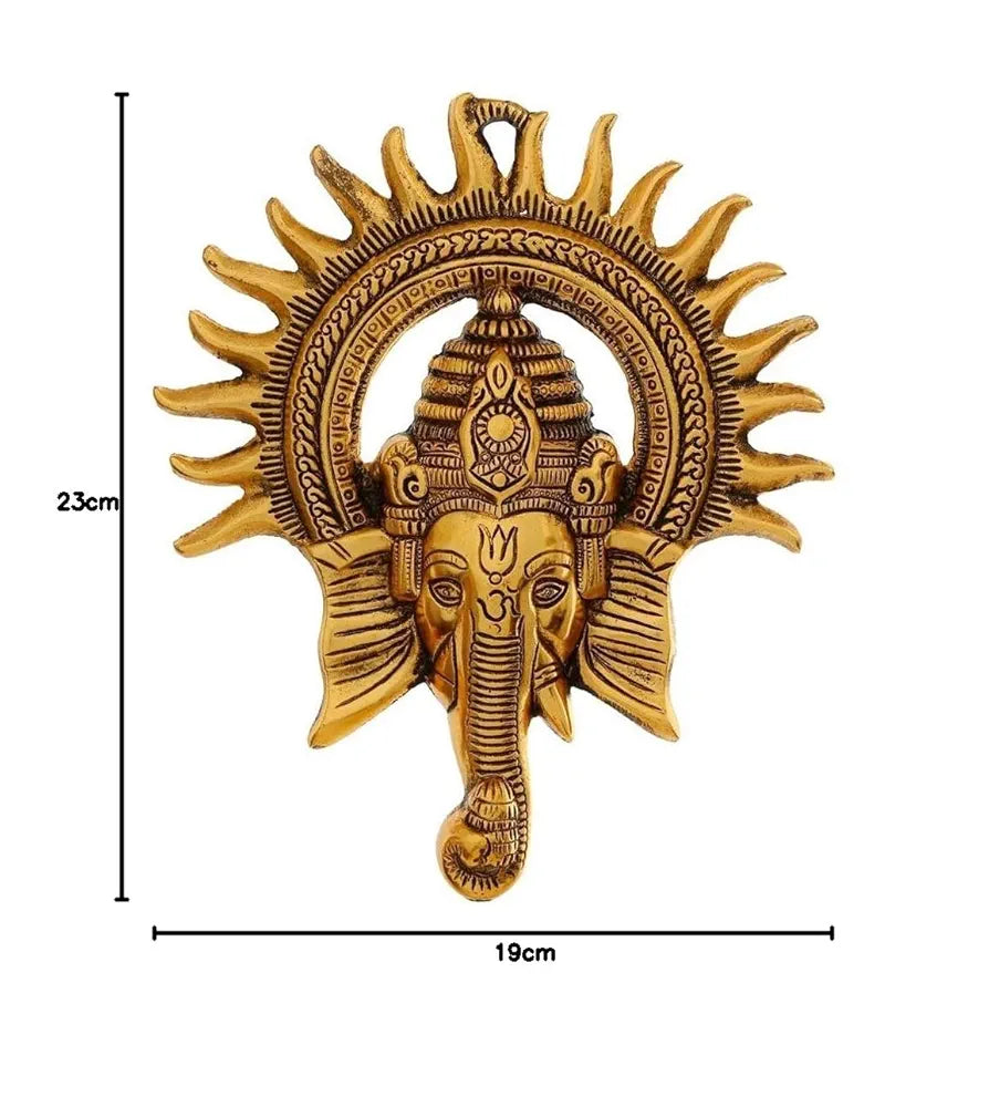 Chhariya Crafts Metal Ganesh Wall Hanging  Showpieces- 22 Cm