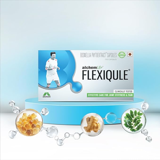 Alchem Life Flexiqule Natural Care for Joint Stiffness and Pain | 10 Caps