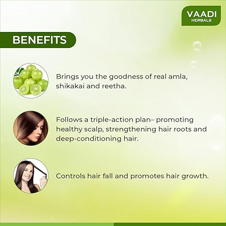 Vaadi Herbals Amla Shikakai Shampoo Hairfall Control - 110 ml