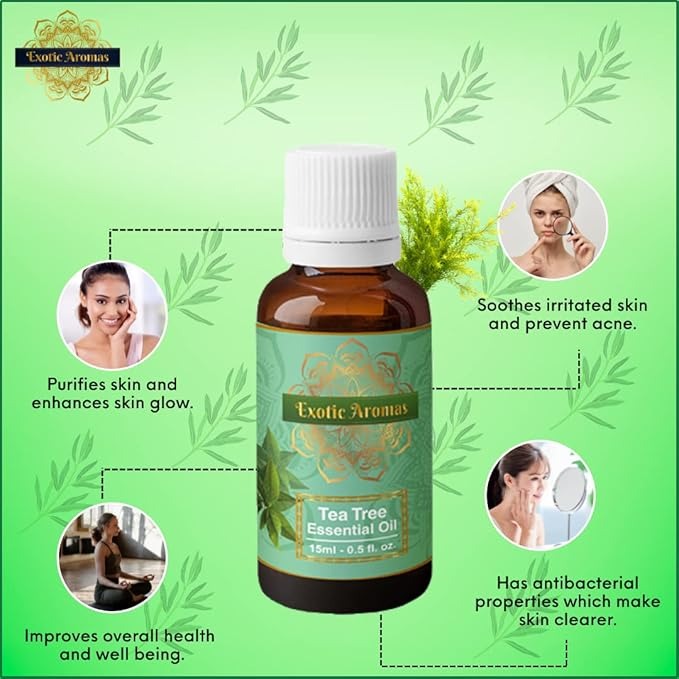 Exotic Aromas Tea Tree Oil - 15 ml (Pack of 2)