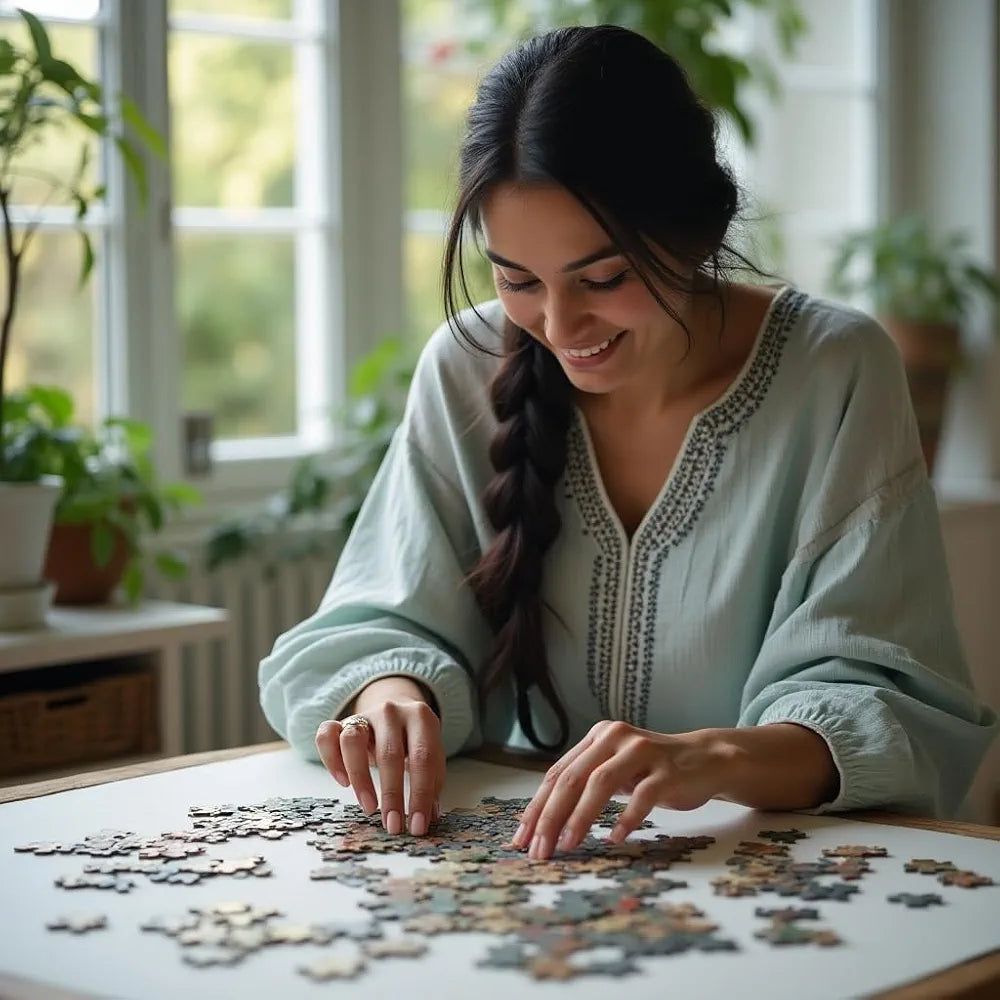 Playhills 300 Piece Wooden Puzzle Manhattan,Sky Line Building 300 Piece Puzzle for Kids & Adults