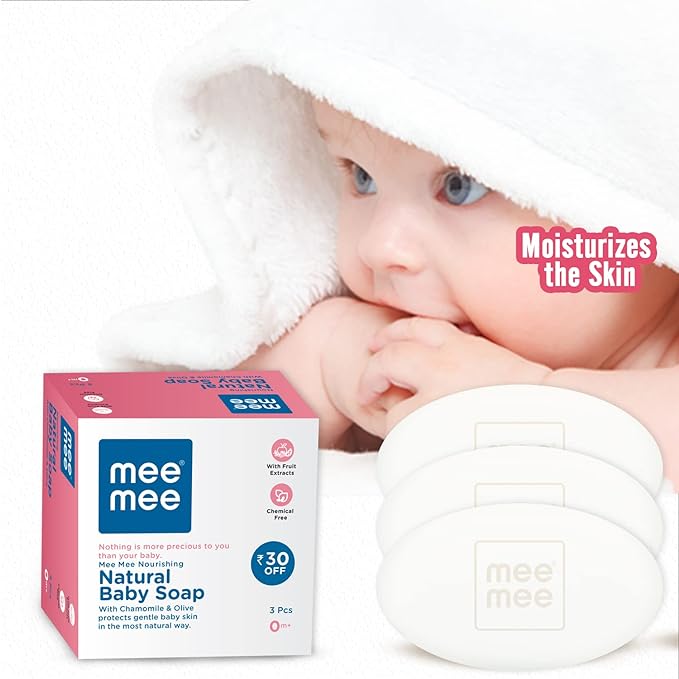 Mee Mee Gentle Baby Soap - 75 gms (Pack of 3)