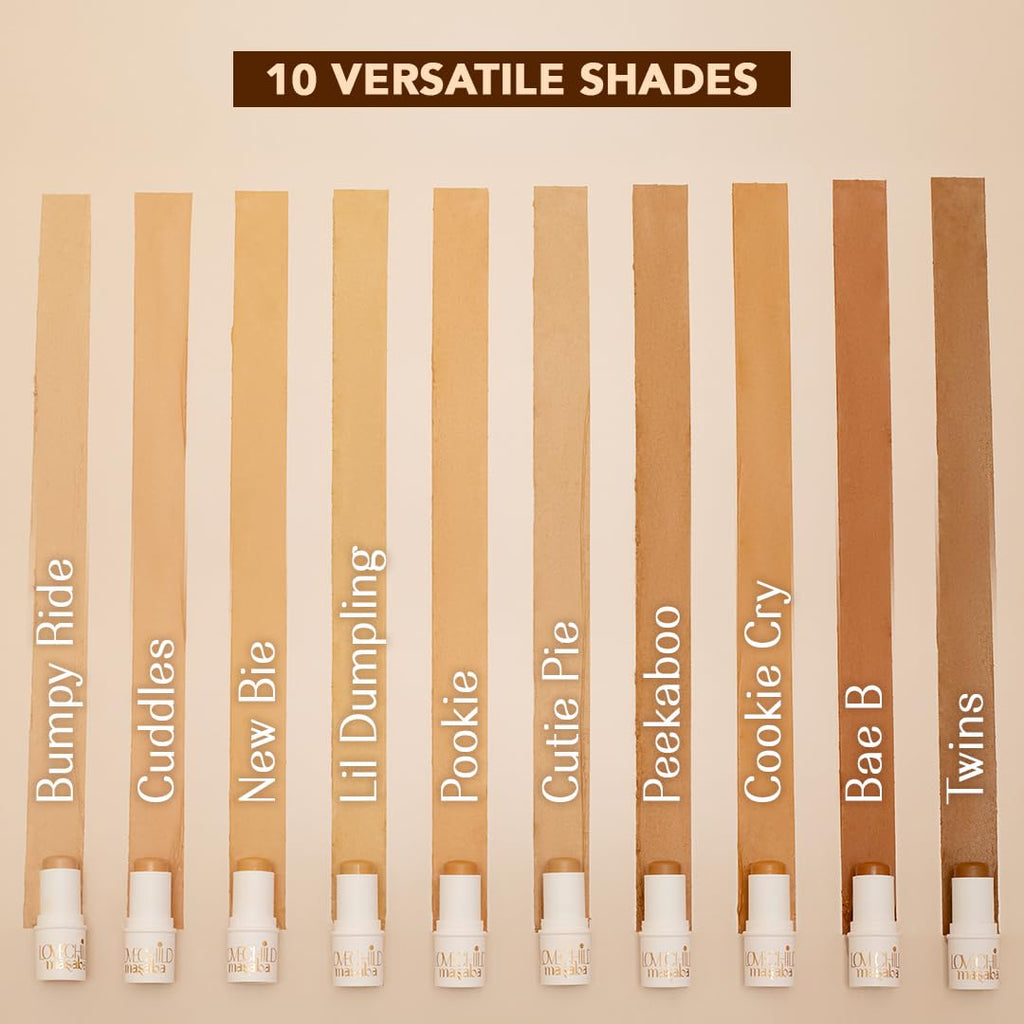 Lovechild Masaba All Mini Foundation Sticks, Makeup Stick For Effortless Coverage On-The-Go, Easy-To-Blend For Indian Skin Tone, Matte Finish With Full Coverage, Cutie Pie (Medium), 7.5G (Pack of 1)