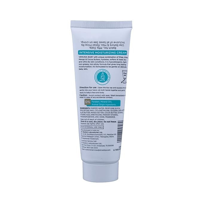 Dr Reddy's Venusia Baby Intensive Moisturizing Cream - 75 gms (Pack 0f 2)