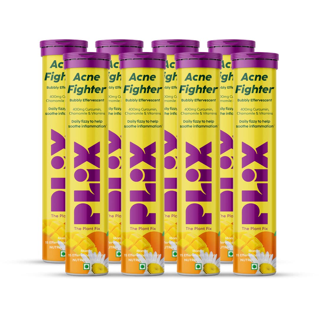 PLIX The Plant Fix Acne Fighter Effervescent Tablets - Mango -15 tabs