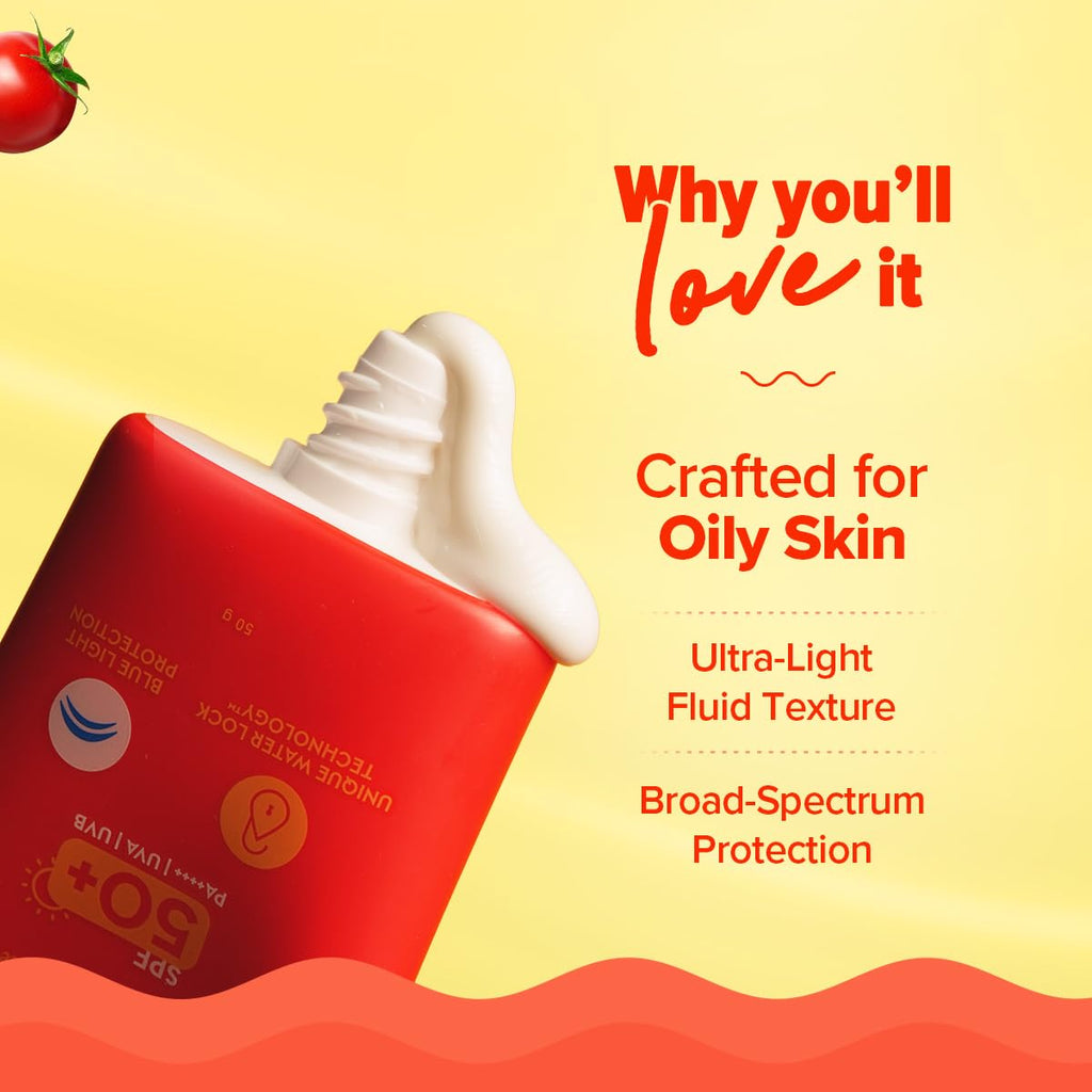 Aqualogica Detan+ Oil Balance Fluid Sunscreen for Oily Skin - 50 g | Water-like Fluid Texture | SPF 50+ PA++++ UVA & UVB Protection | Reduces Tan | Oil Free | Balances Excess oil | Non Greasy | No White Cast | For Men & Women