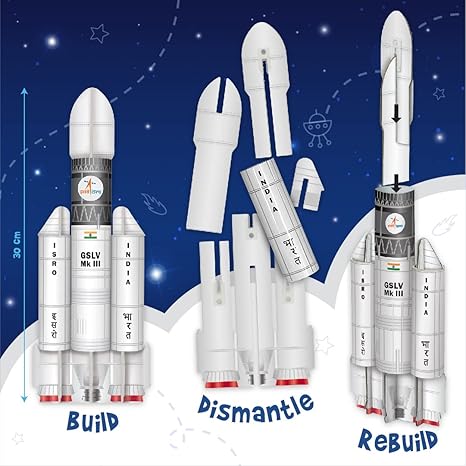 Imagimake Mapology Chandrayaan Isro Rocket Model & Satellite Astronaut Toy Educational Toys