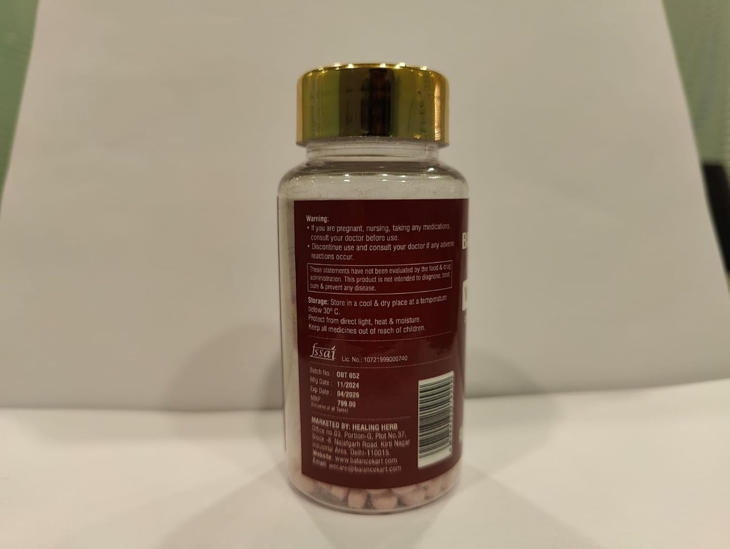 Balancekart Vitamin B12 Supplements for Men & Women, 1500mcg Vitamin B12 Tablets to Improve Red Blood Cell Formation, Boosts Energy Level, 60 Tablets