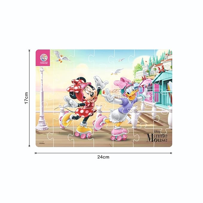 Ratna's 4 in 1 Disney Jigsaw Puzzle 140 Pieces for Kids | 4 Jigsaw Puzzles 35 Pieces Each | Minnie Mouse & Daisy