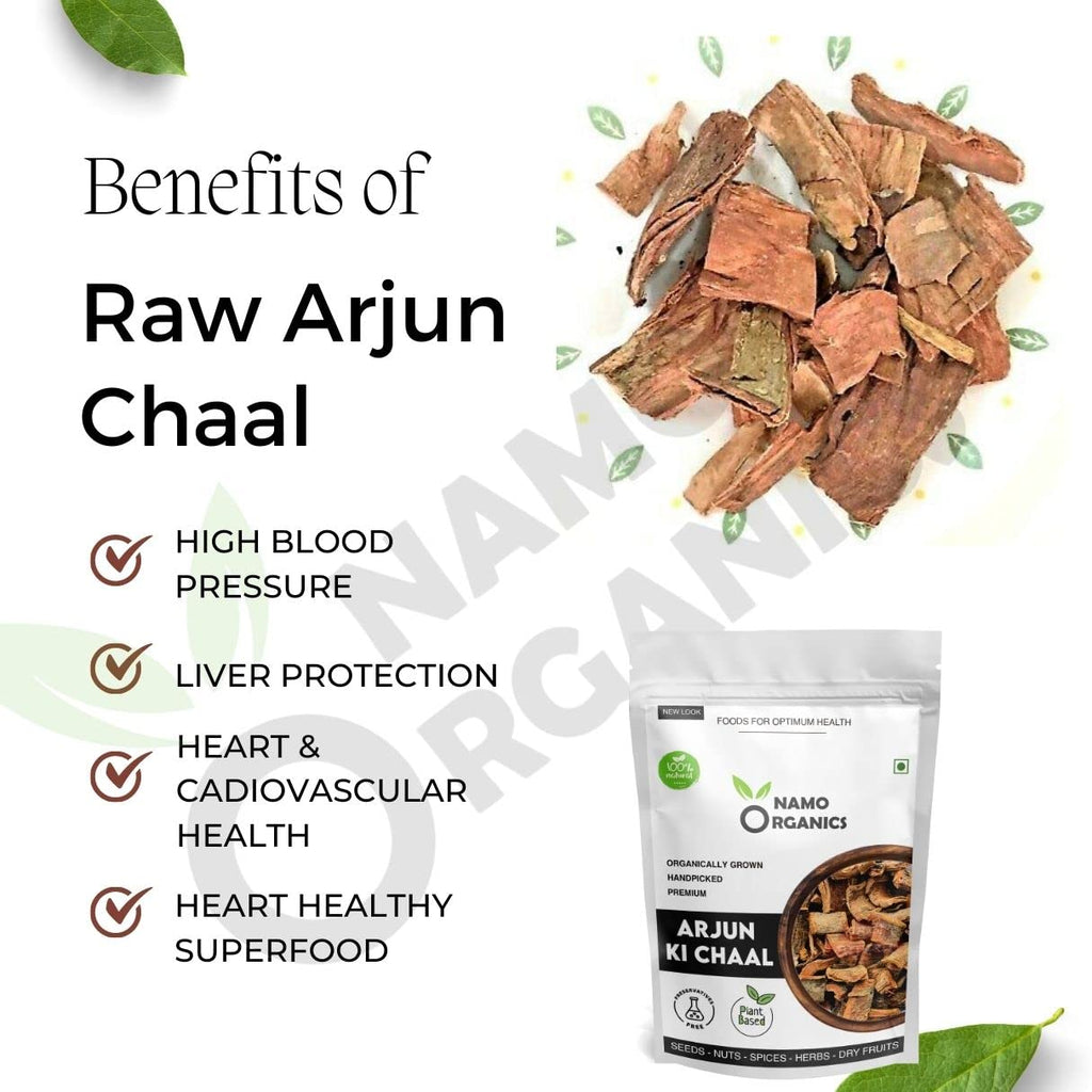 Namo Organics - Arjun ki Chaal â€“ 1 kg Arjuna Bark â€“ To Support Heart Health & Promote Good Cholesterol | Ayurvedic Heart Health Support | Natural, Sun-Dried, Unprocessed |