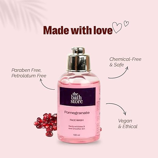 The Bath Store Pomegranate Face Wash for Women & Men Cleanser for Face - 100  ml