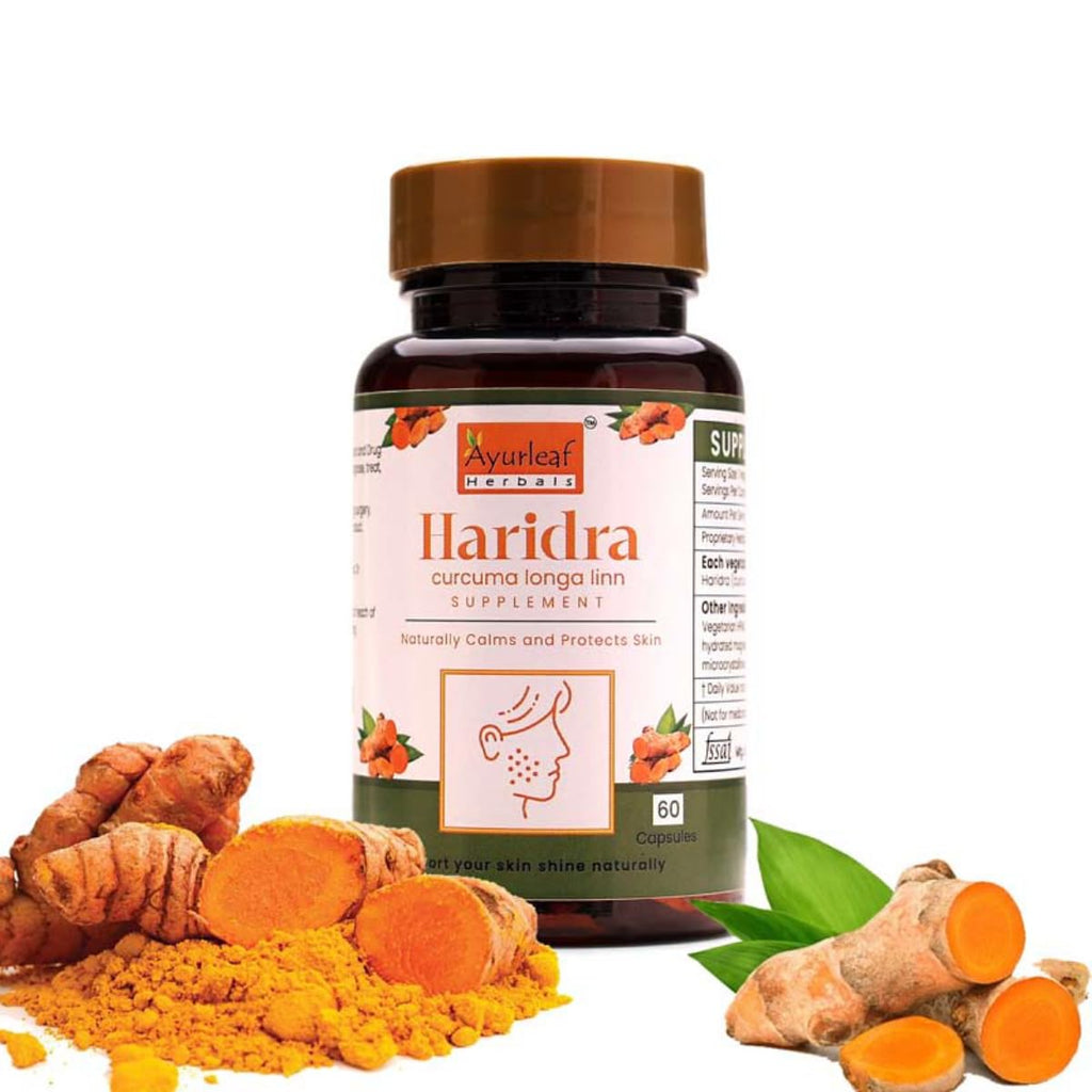 Ayurleaf Herbals Haridra Turmeric Capsules - 60 Caps