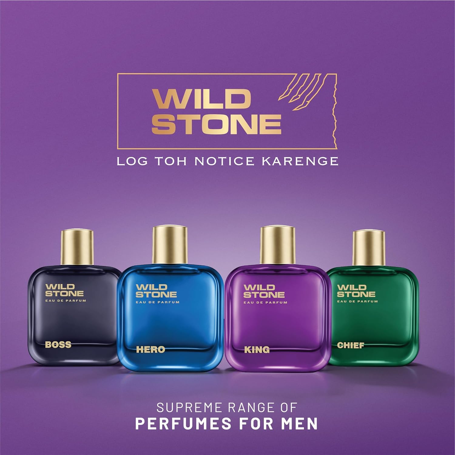Wild Stone King Perfume for Men, 100ml| Luxury Eau De Parfum | Long-Lasting Fragrance | Best Gift for Him l Premium Perfume for Men l Infused with Woody & Oriental Notes