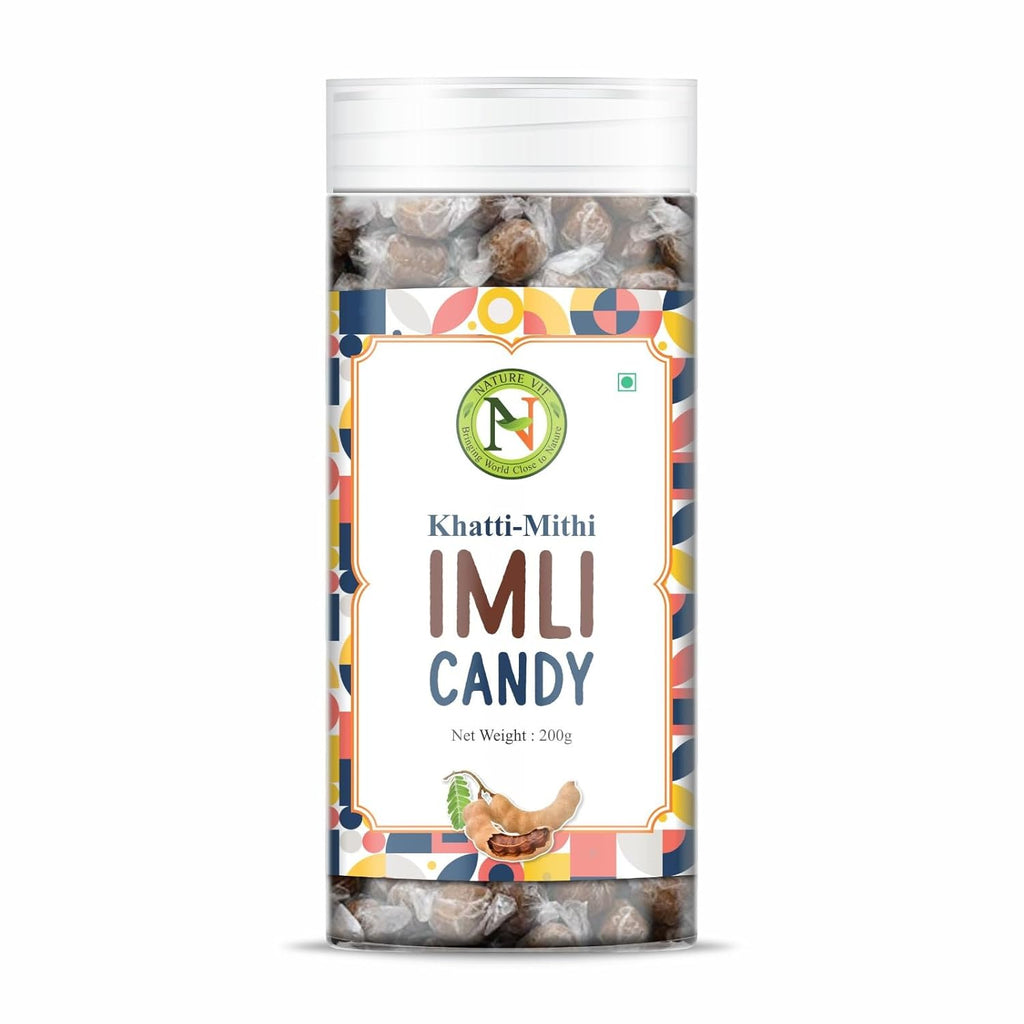 NatureVit Imli Candy 200g | Khatti Meethi Imly, Chulbuli Emli Tamarind Twist Candy, Twisted Emly | Tamarind Candy Soft Chewy Digestive Treat