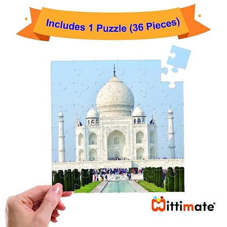 Mittimate Taj Mahal Jigsaw Puzzle Game for Kids Age 4 to 6 Old 36 Pieces Puzzle Toy Birthday Gift for Children