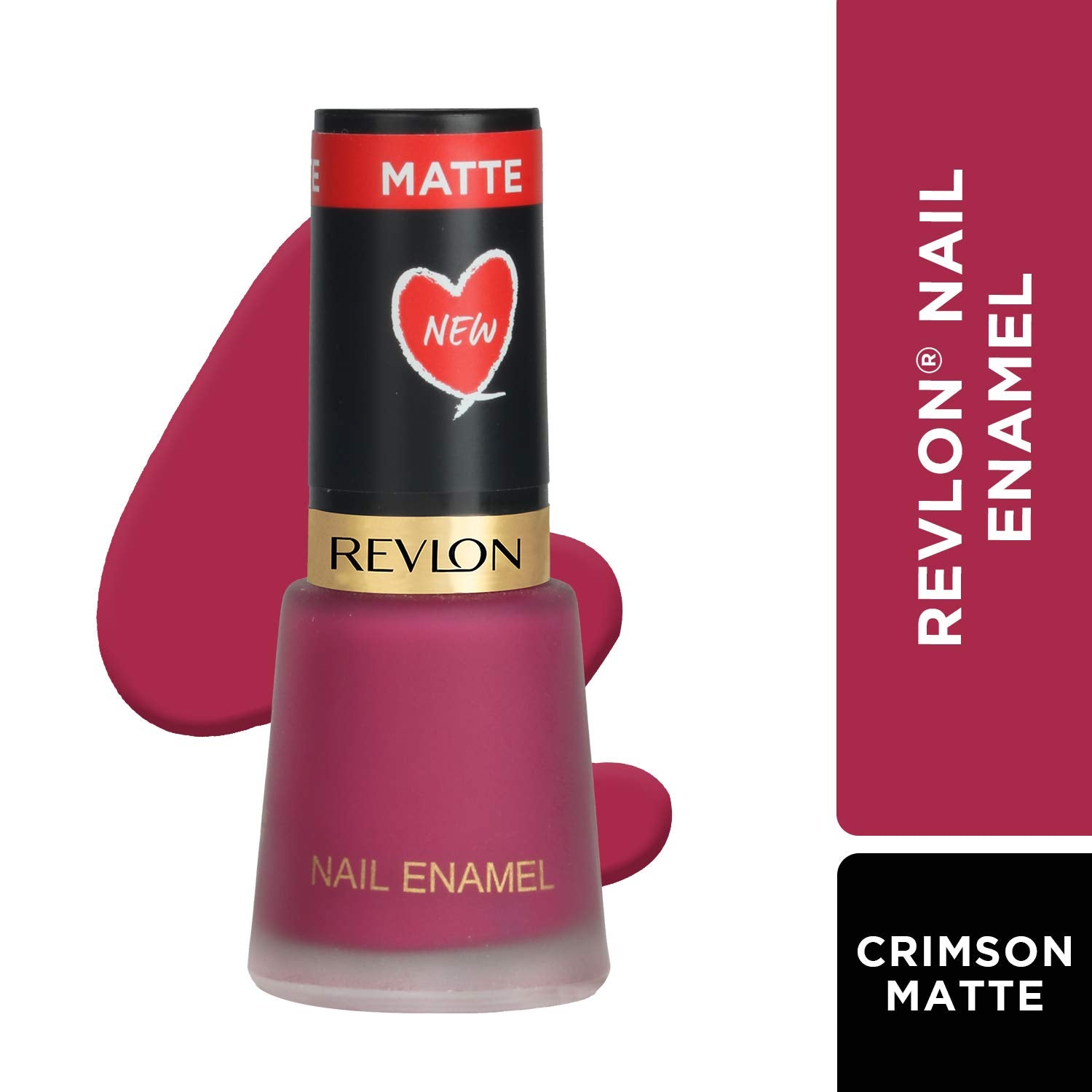 REVLON Matte Finish Nail Enamel, Berry Crimson, 8ml
