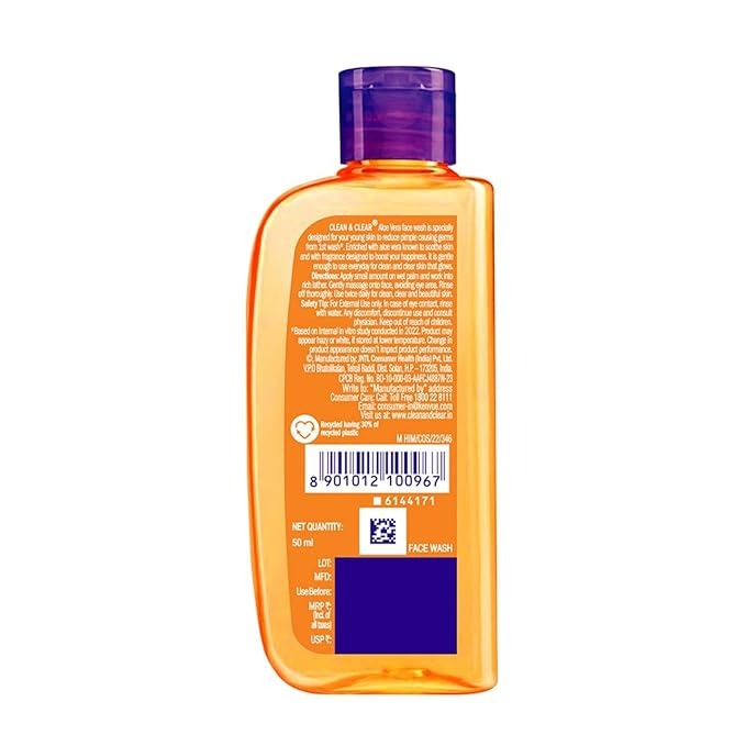 Clean & Clear Aloe Vera Face Wash - 50 ml