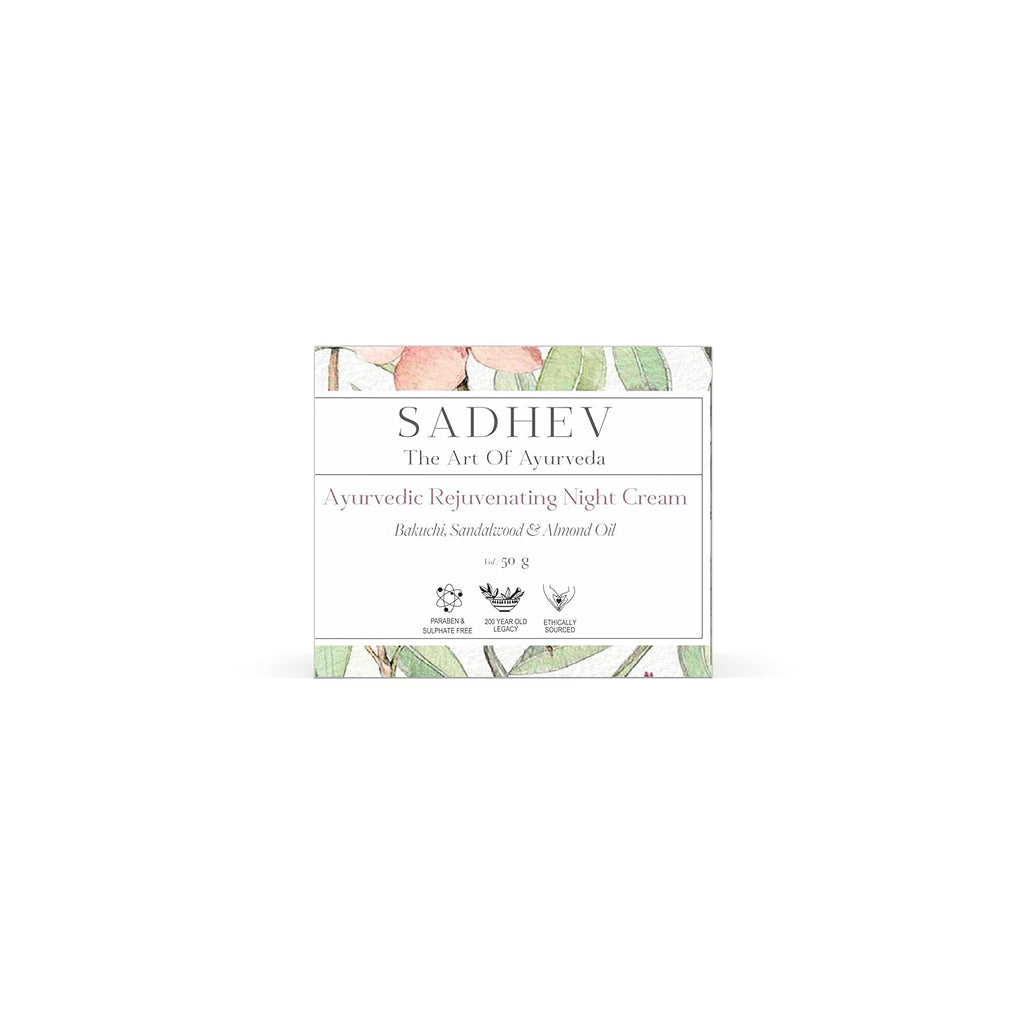 Sadhev Ayurvedic Rejuviniating Night Time Cream With Bakuchi