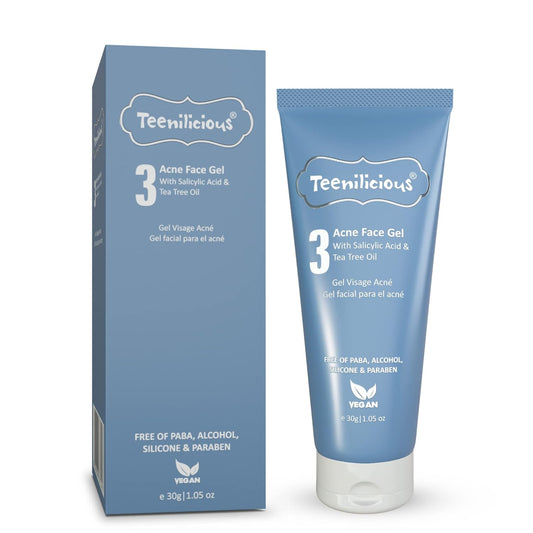 Teenilicious Acne Face Gel With 2% Salicylic Acid & Tea Tree Oil | Acne Face Gel For Men & Women | Face Gel For Blackheads & Whiteheads | For Oily Skin To Clear Skin Pores - 30gm