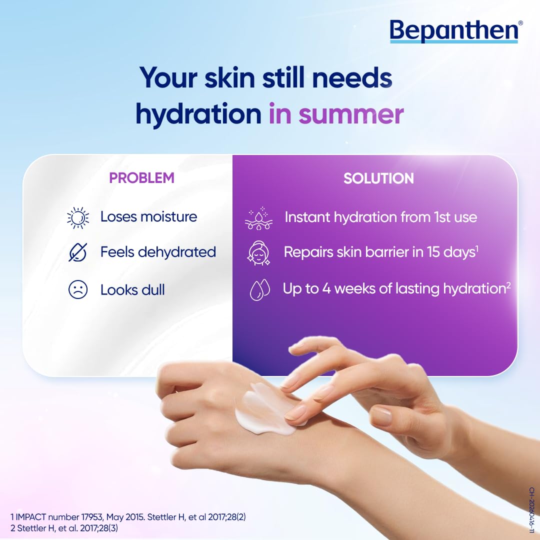 Bepanthen SensiControl Daily Moisturizing Cream (100g), Worldâ€™s No.1 Skincare Brand For Dry & Sensitive Skin, Moisturizer for Dry Skin & Hydration in Summer, Clinically Proven Barrier Repair, Dermatologically Approved