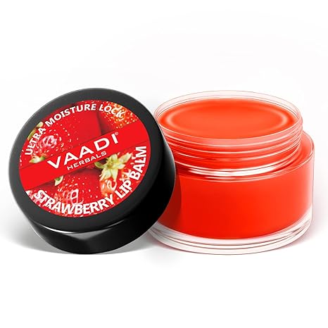 Vaadi Herbals Lip Balm, Strawberry and Honey - 10 gms