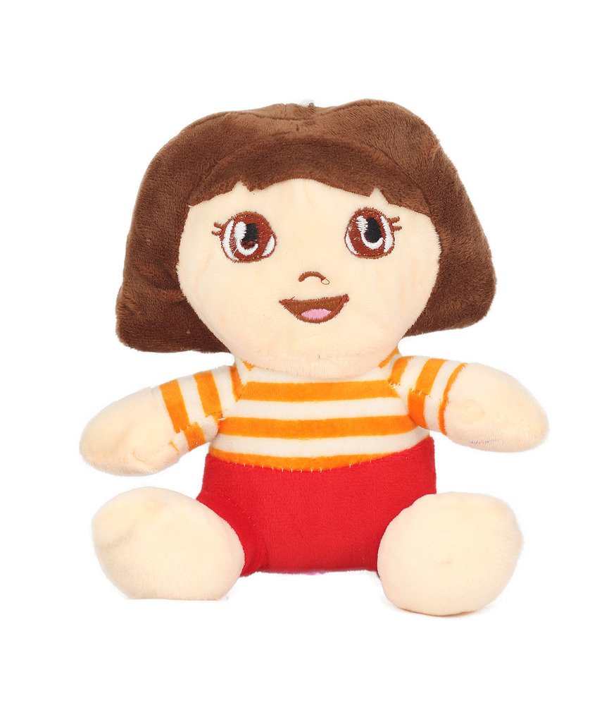 Tickles Cute Little Doll Soft Stuffed Plush Animal Toy for Kids Multi-Color 16 cm