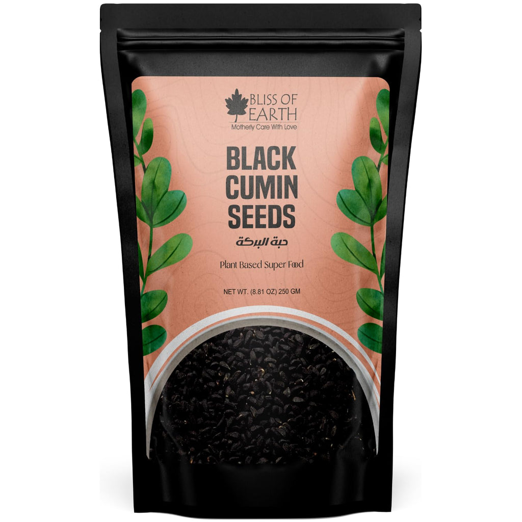 Bliss of Earth Certified Organic Black Cumin Kalonji Seeds, Nigella Seeds, 250GM