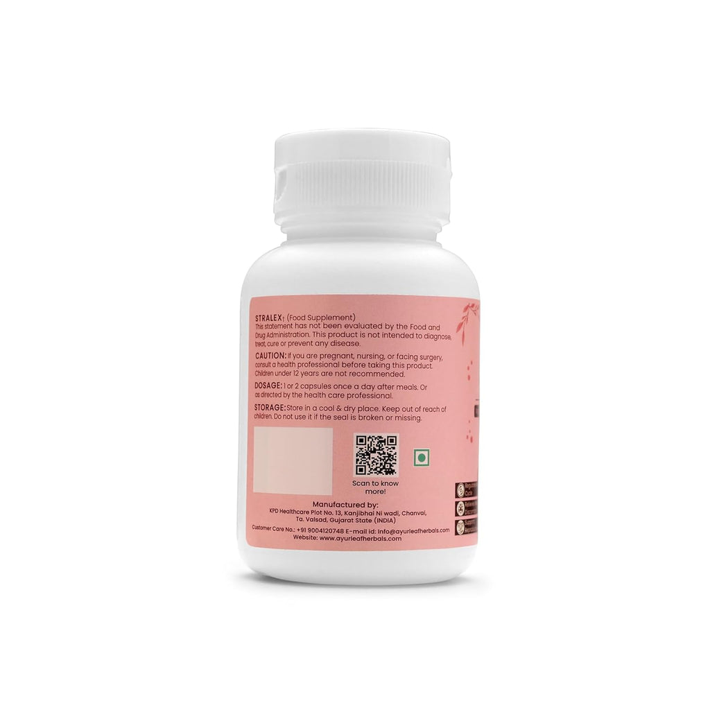 Ayurleaf Herbals - Stralex Extract Blended Capsules 500 Mg | 60 Veggie Capsules for Women