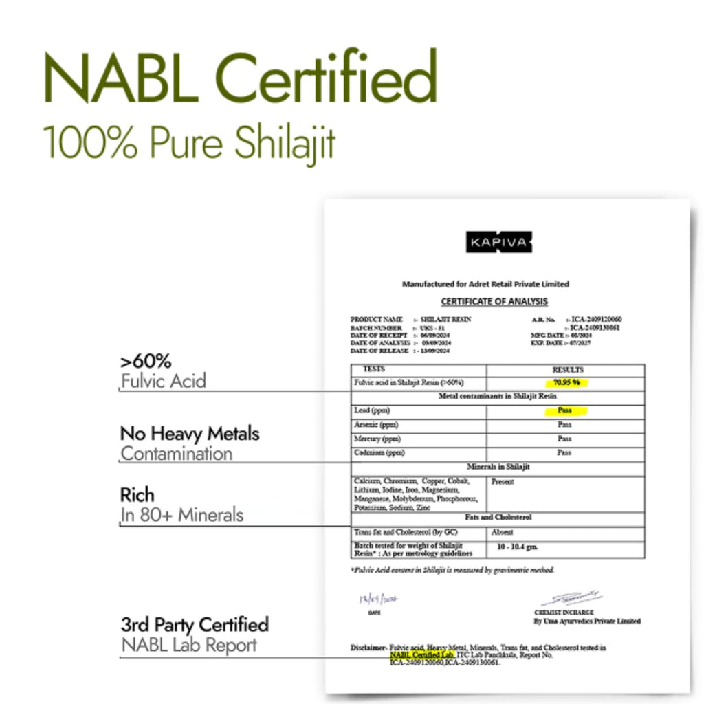 Kapiva Shilajit/Shilajeet Gold Resin - 10g | 500mg/Serving | 20 Servings | Boost Muscle Growth & Stamina | Contains 24 Carat Gold | 100% Ayurvedic
