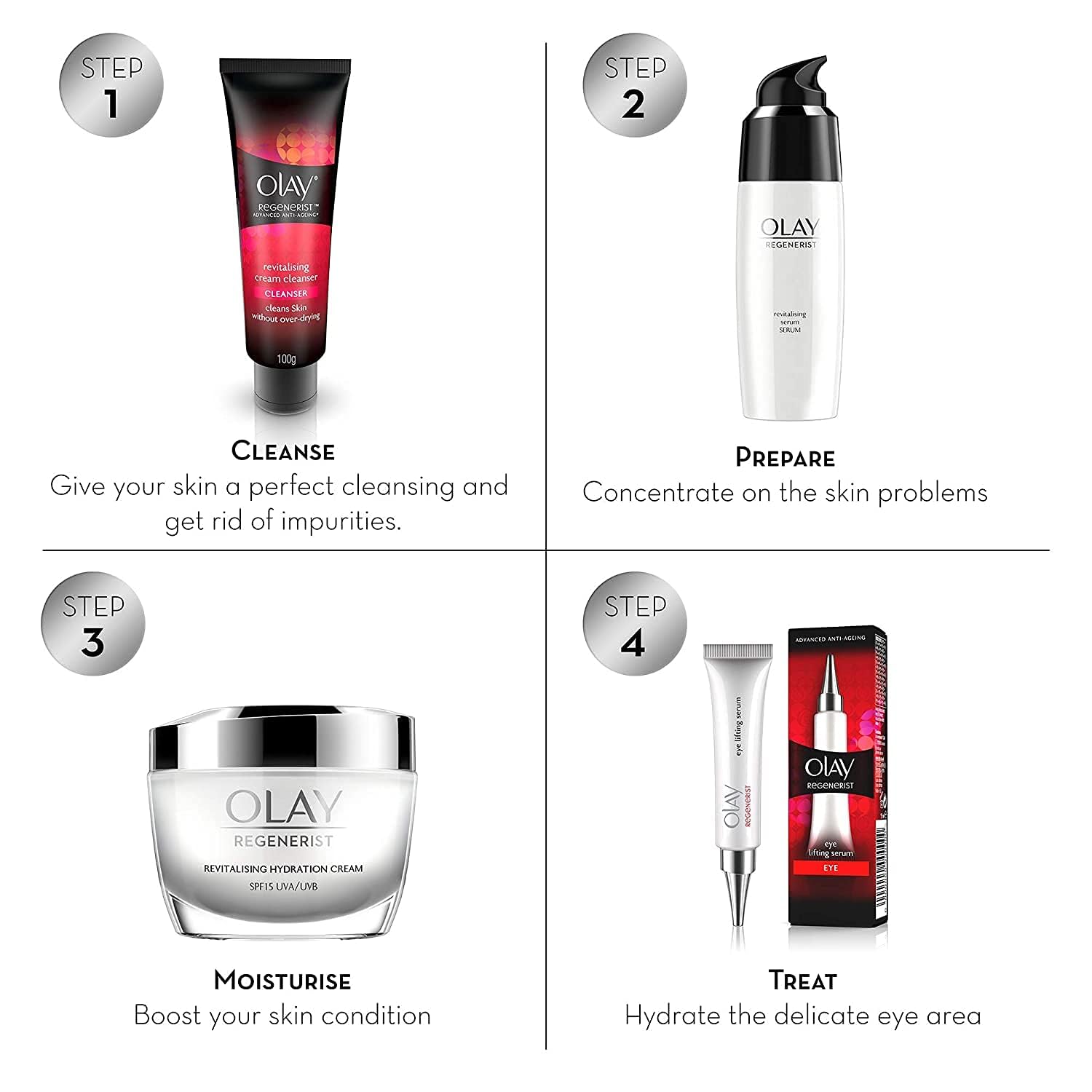 Olay Regenerist Revilatising Hydration Cream with SPF 15 | Hydrated, Plump, Bouncy Skin | With Hyaluronic Acid, Niacinamide and Peptides | Normal, Oily, Dry, Combination Skin | 50g