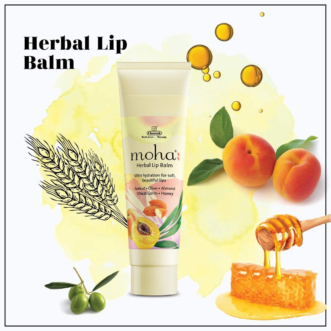 moha: Herbal Lip Balm - 10 gms (Pack of 4)